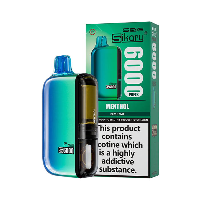 Menthol Sikary S6000 Big Puff Disposable Vape